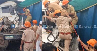 ಮೊಗ್ರಾಲ್‌ನಲ್ಲಿ  ಲಾರಿಗಳು ಪರಸ್ಪರ ಢಿಕ್ಕಿ ಗಂಭೀರ ಗಾಯಗೊಂಡು ಕ್ಯಾಬಿನ್‌ನೊಳಗೆ ಸಿಲುಕಿದ ಚಾಲಕನನ್ನು ರಕ್ಷಿಸಿದ ಅಗ್ನಿಶಾಮಕದಳ